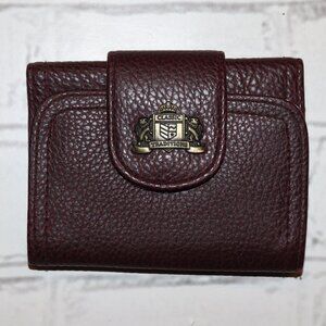 🤎 Deep Maroon Trifold Wallet · Compact & Classic